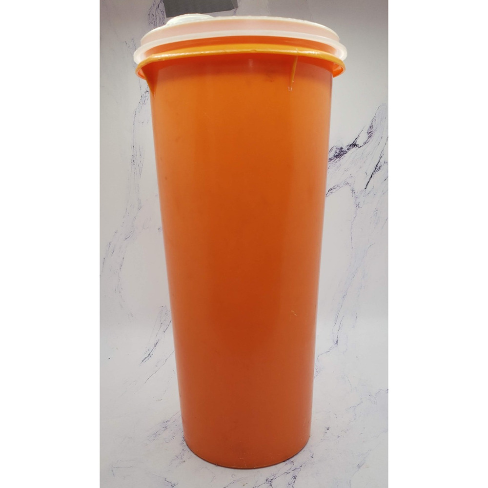 Vintage Tupperware Light Orange Picnic Pitcher 262-9 With Lid 603-4